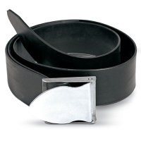 CINTURA IN GOMMA NERA INOX CINTURA IN GOMMA NERA INOX