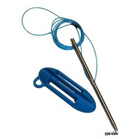 PORTAPESCI CAVETTO IN NYLON CON PORTASPILLO BLUE